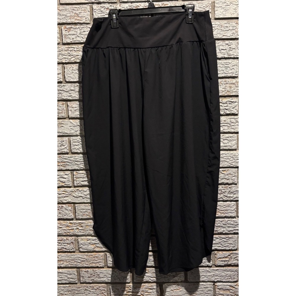 Halara Black Harem Tulip Hem Pants Womens 1X High Waisted Yoga Lounge Pockets